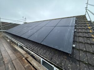 Solar panel installation with Free Bird Proofing.