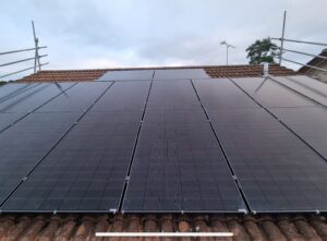 solar panels on roof