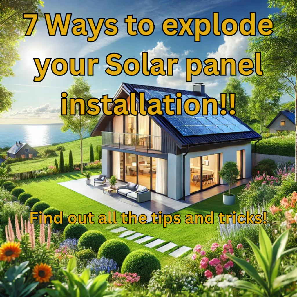 image of solar panels showing 7 ways to explode your solar panel installation.