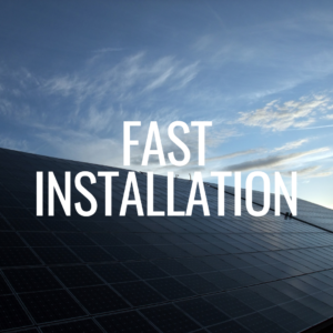 Fast solar panel installation graphic