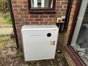 Battery storage installation in Fordingbridge, Hampshire.