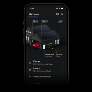 Tesla powerwall and solar panel App.