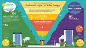 A graph showing the environmental impact of going solar.